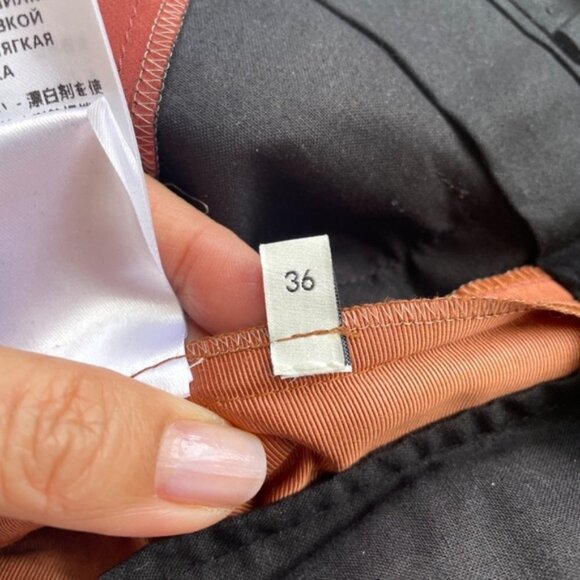 Gucci Orange Taffeta Moire Pleated Barrel Leg Pants - 36/25" Waist 🇮🇹 - Picture 10 of 15